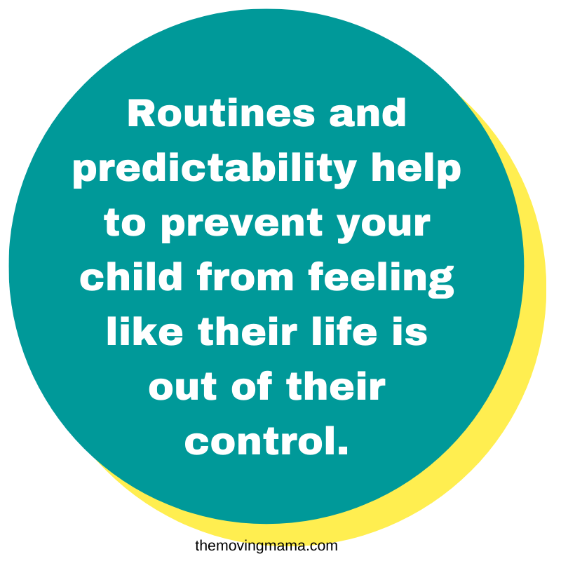 Toddler Tantrums Prevention: Routines and predictability help to prevent your child from feeling like their life is out of control