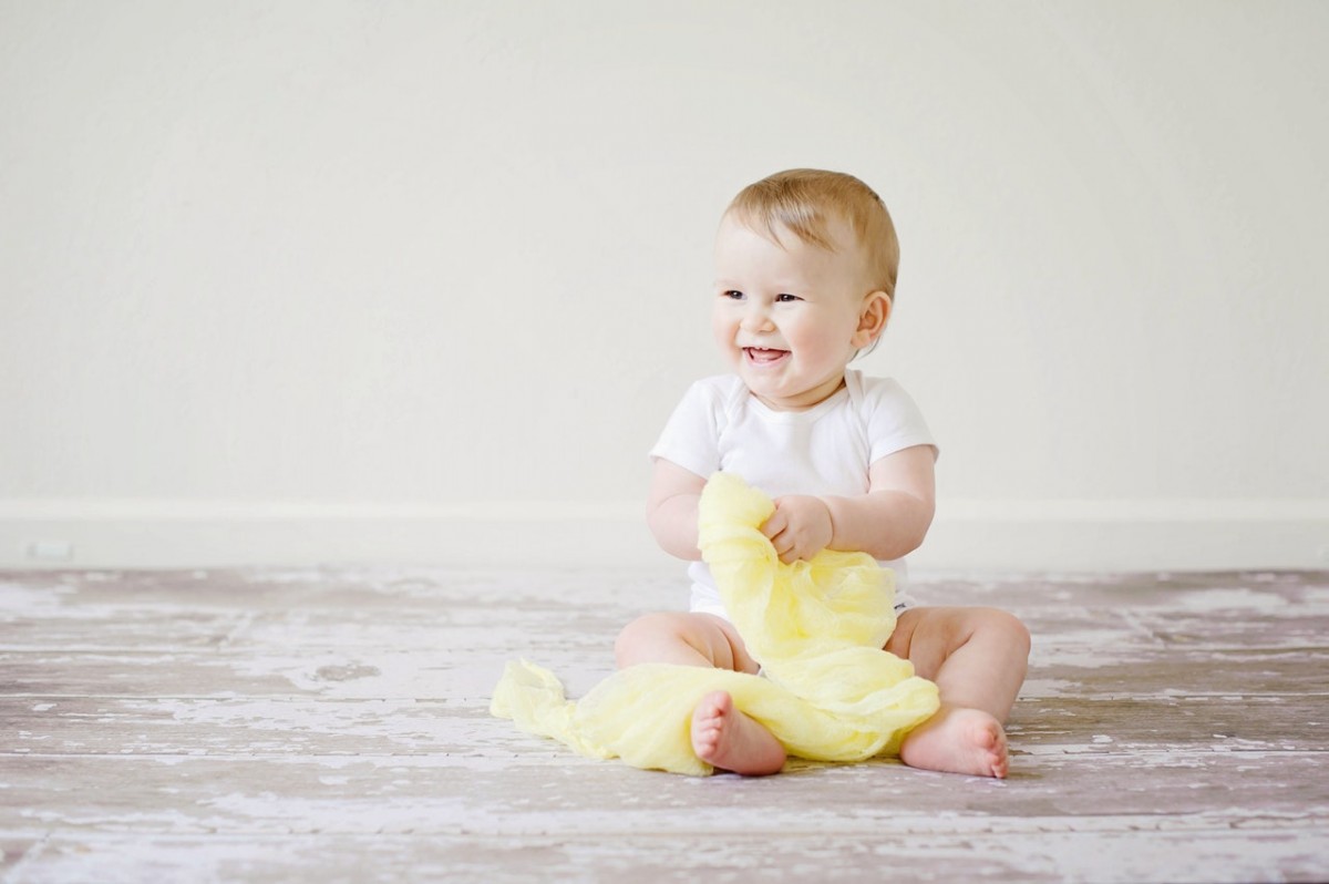 how to discipline a one year old - stock image