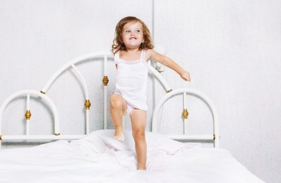 2 year old jumping on bed instead of sleeping