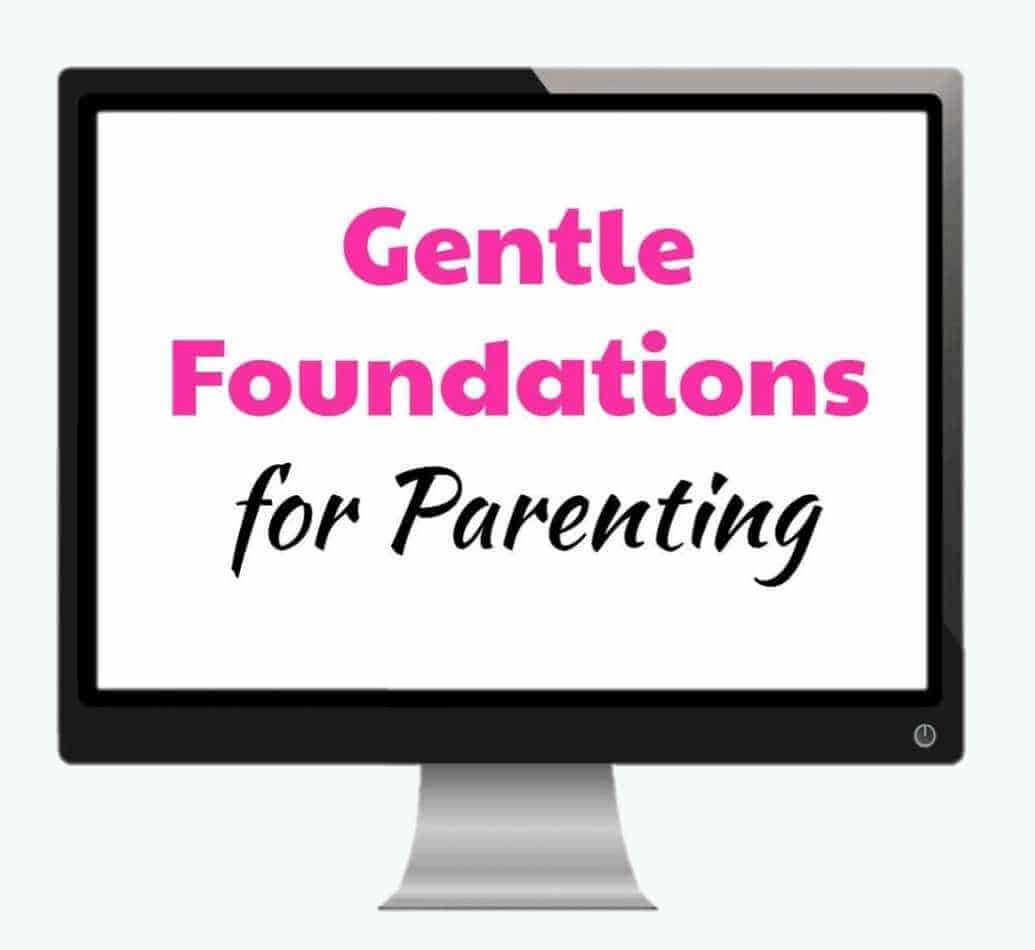 Gentle Foundations for Parenting - Written on a computer screen